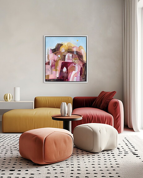 ”Paris in pink”. AKRYLTAVLA MÅLAD AV MARIA C BERNHARDSSON / MC