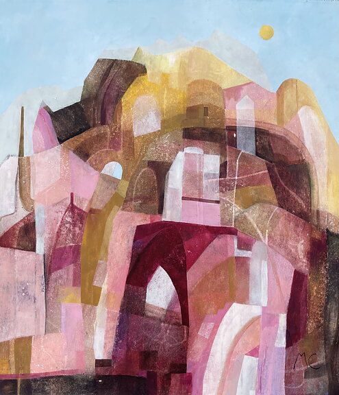 ”Paris in pink”. AKRYLTAVLA MÅLAD AV MARIA C BERNHARDSSON / MC