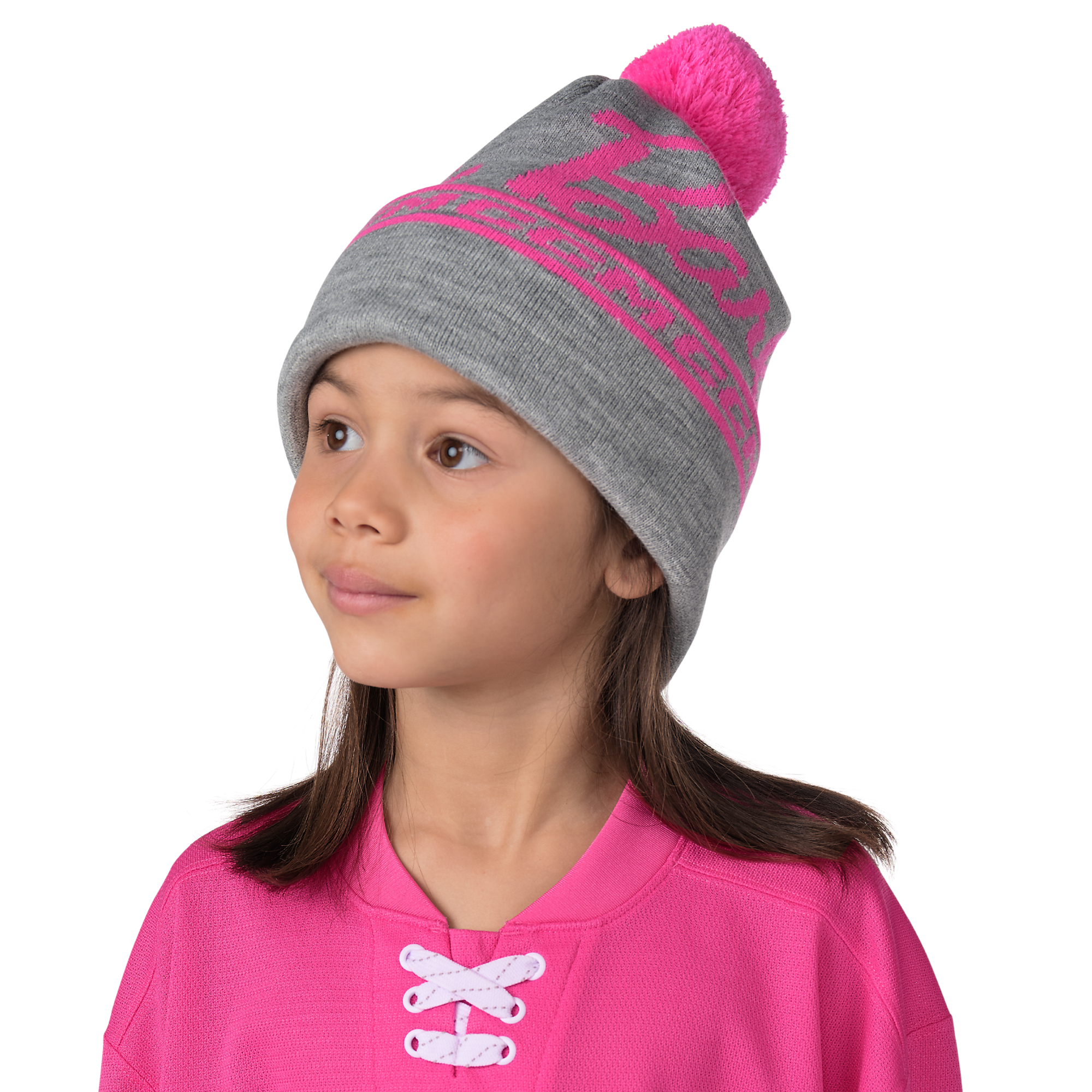 Barbie™ x CCM Grå broderad tofsmössa - 2