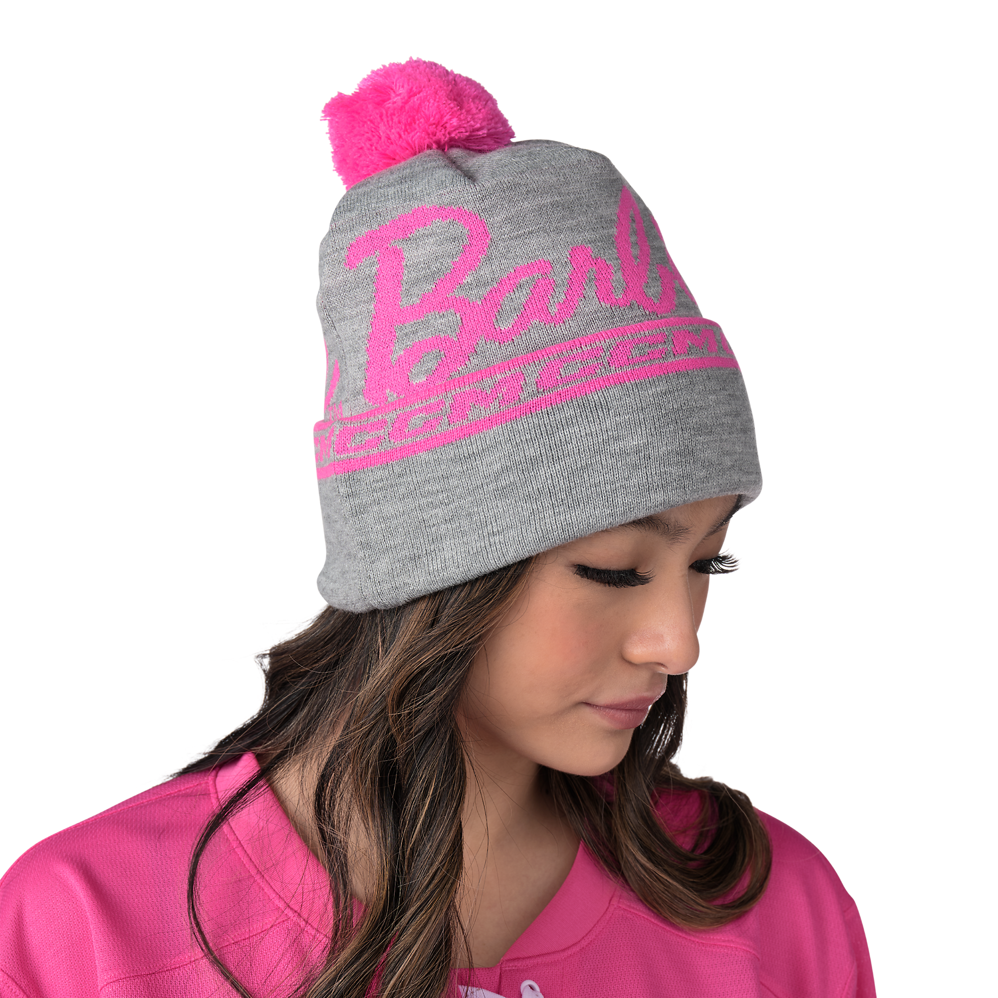 Barbie™ x CCM Grå broderad tofsmössa - 6