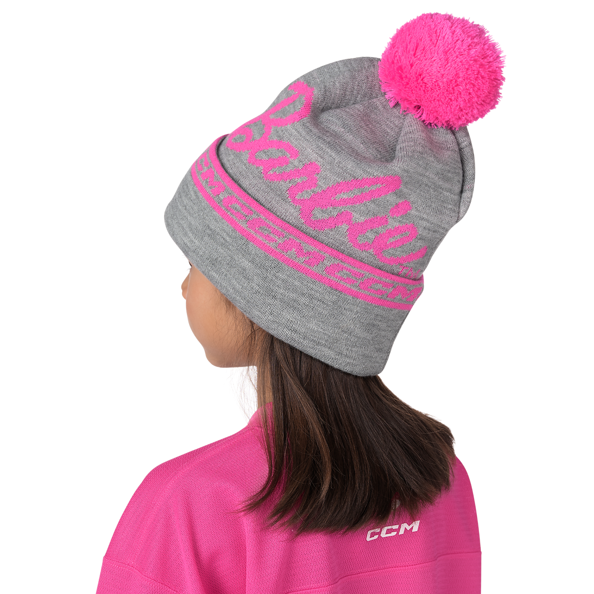 Barbie™ x CCM Grå broderad tofsmössa - 3