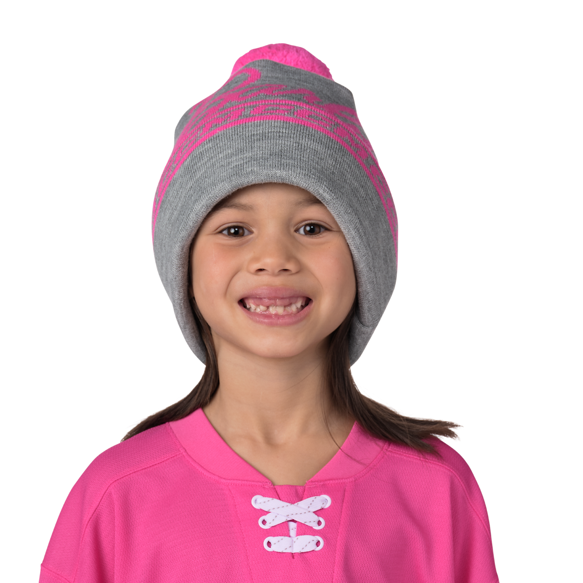 Barbie™ x CCM Grå broderad tofsmössa