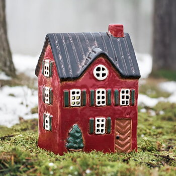 Huslykta Stillenatt - Röd med Gröna luckor