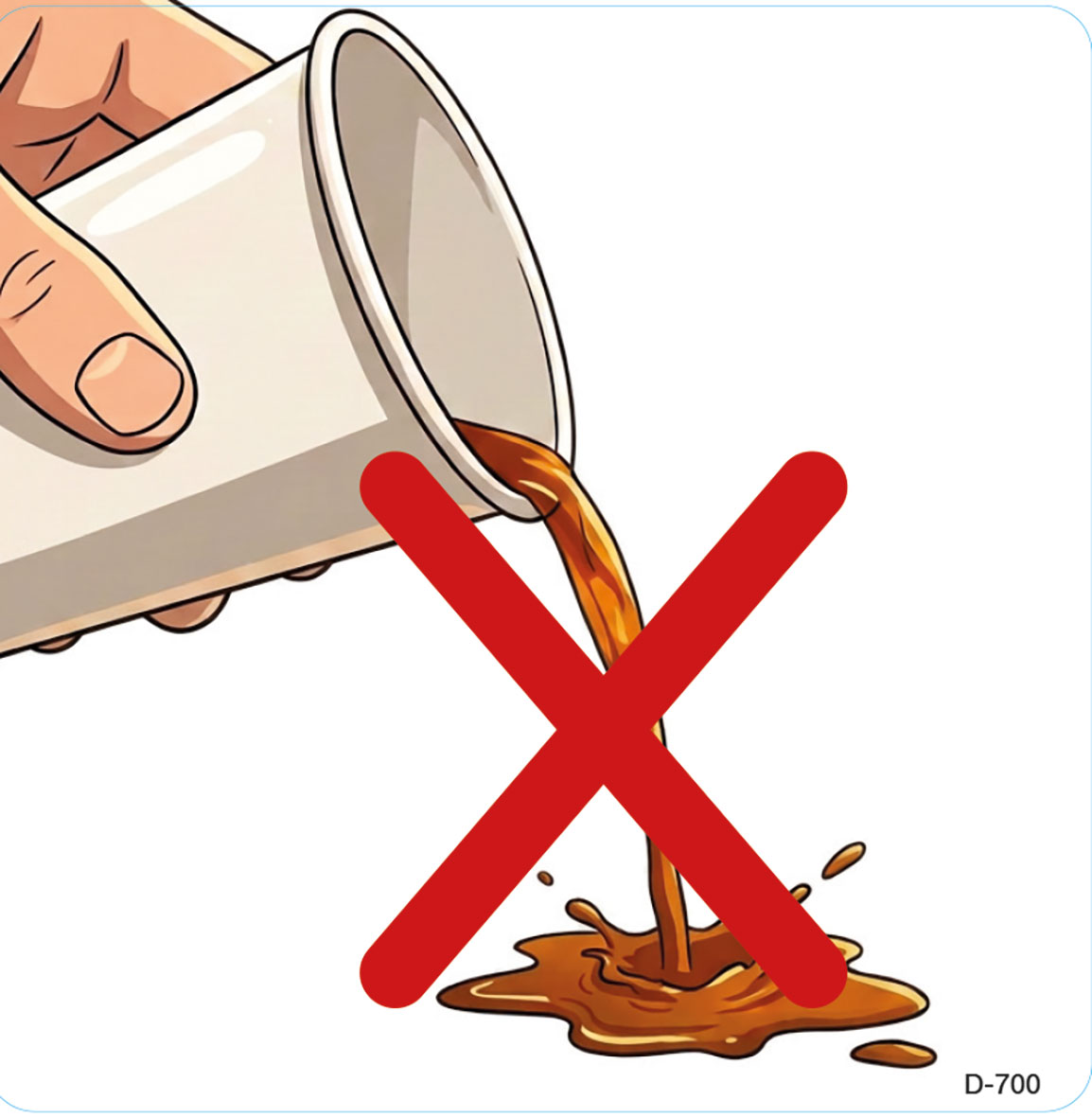 Häll inte ut dryck!