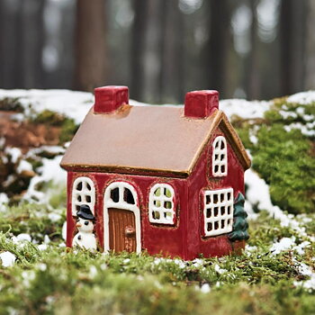 Huslykta Stillenatt - Med snögubbe