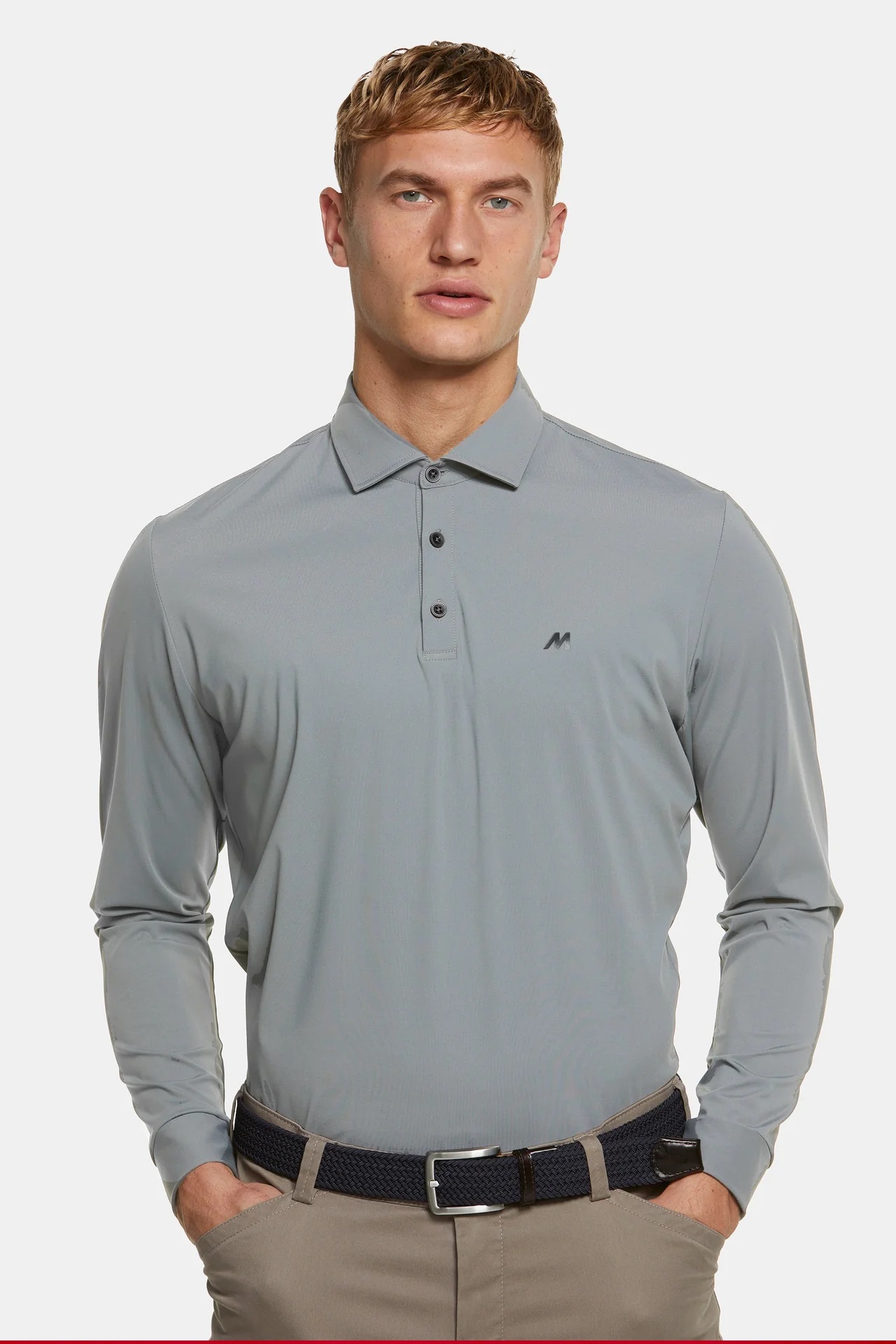 Tenniströja, grå (grey) med funktion och lång ärm (Meyer / Bryson)