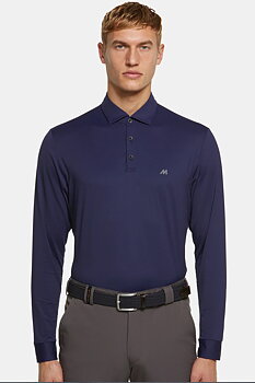 Tenniströja, blå (navy) med funktion och lång ärm (Meyer / Bryson)