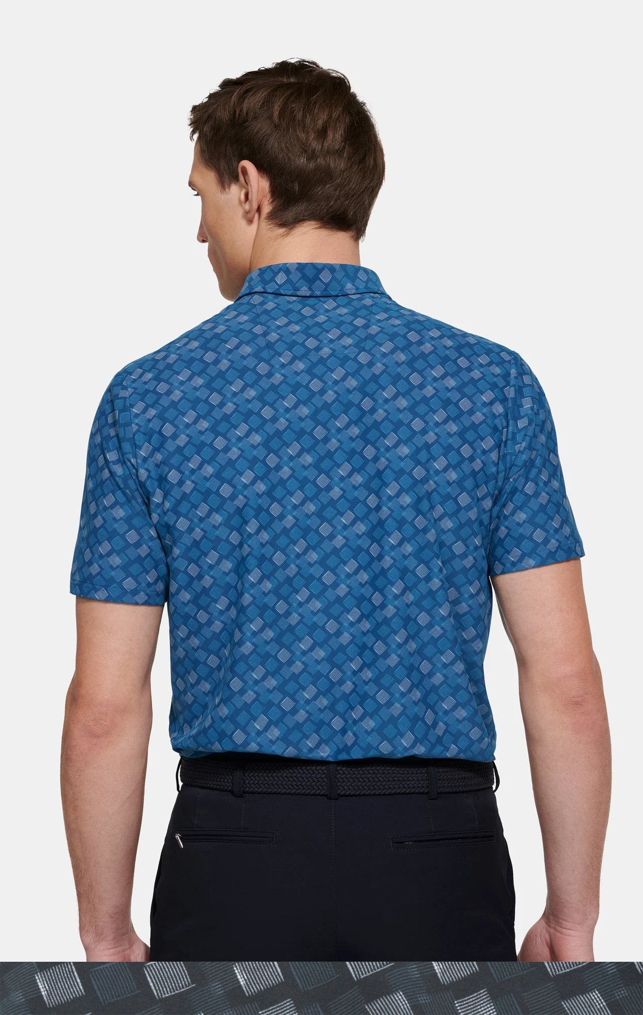Tenniströja, blå (blue) med funktion och rutmönster (Meyer / Phil) - 2