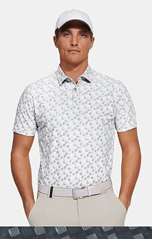 Tenniströja, vit (white) med funktion och rutmönster (Meyer / Phil)