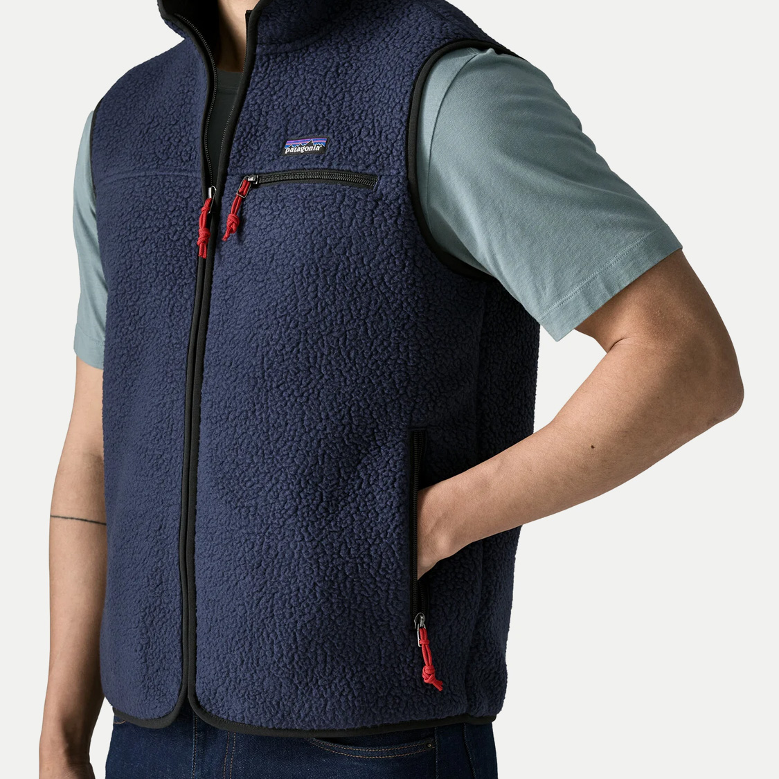 Patagonia - Men's Retro Pile Fleece Vest New Navy - 4