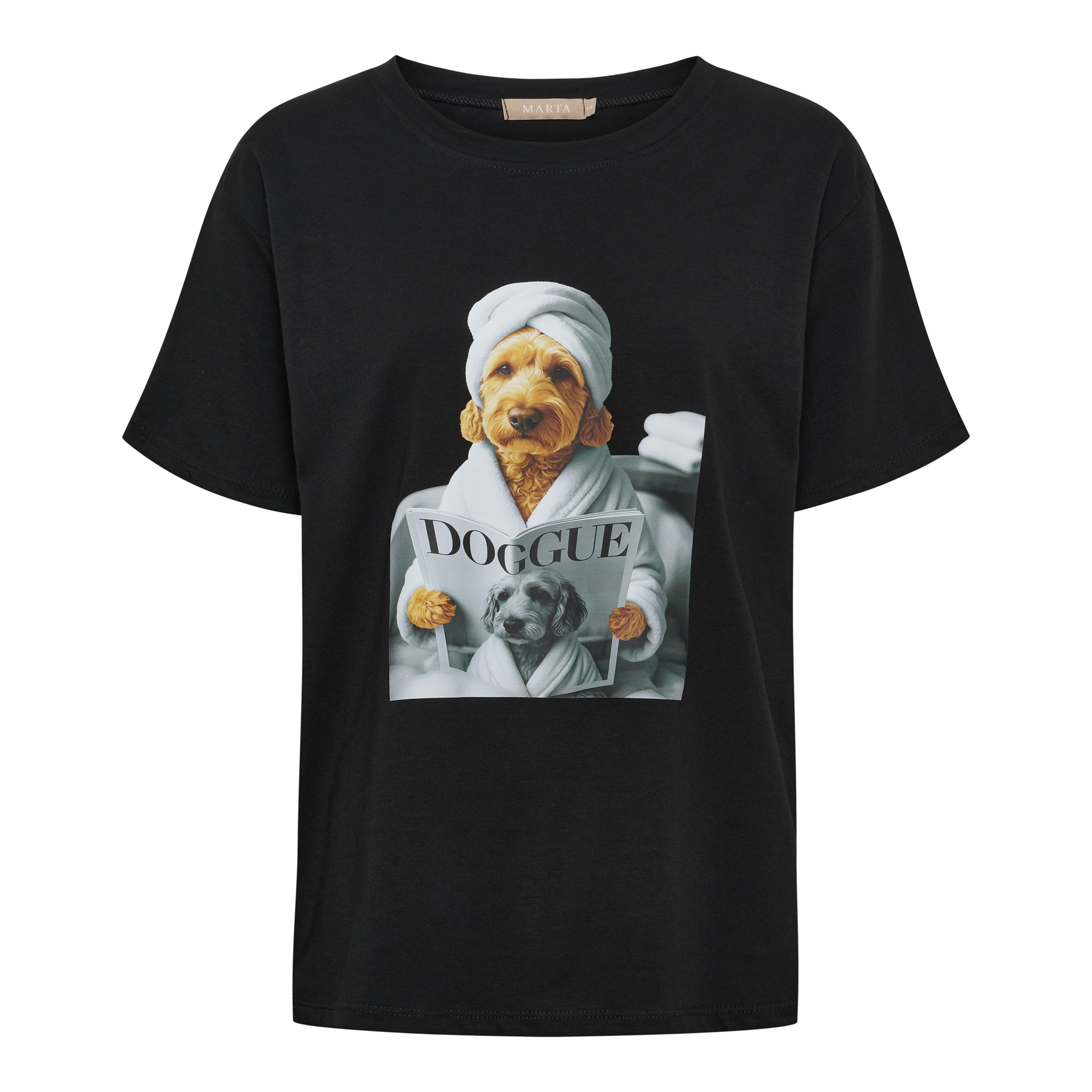 MdcInge Tee Dog Black  Svart T-Shirt med Hundprint