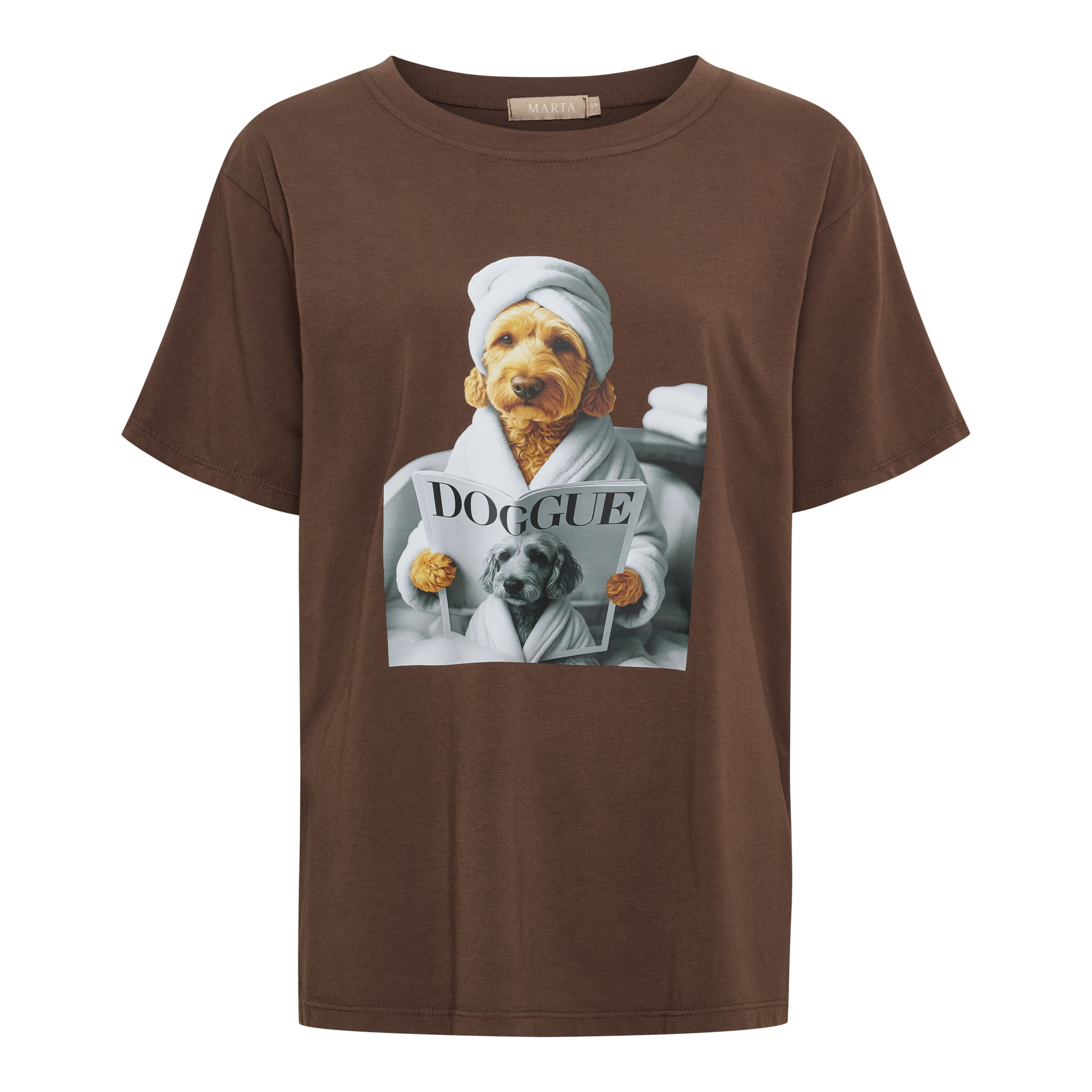MdcInge Tee Dog Black  Brun T-Shirt med Hundprint