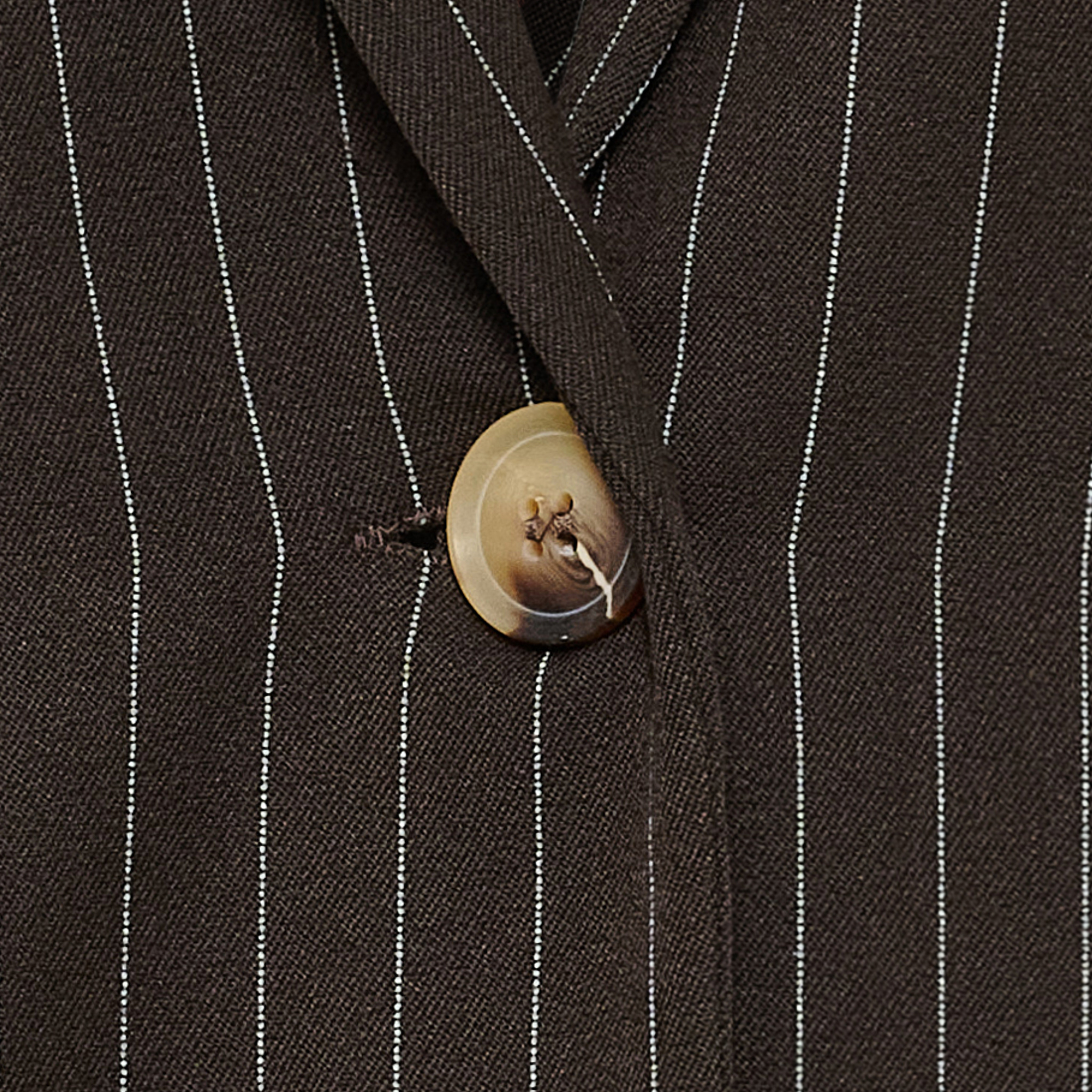 McdDusk Blazer Moro Brun  Kritstrecksrandig Kavaj - 3