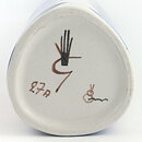 Karin Björquist (Indigo 1952) Slender Vase with Blue Leaf Decor 31 cm (2)