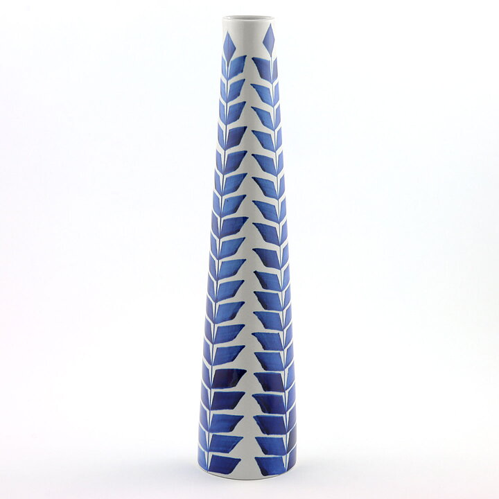 カリン・ビョールクイスト Indigoシリーズ  三角をした花瓶　Vase 1952年 (31cm) (2)