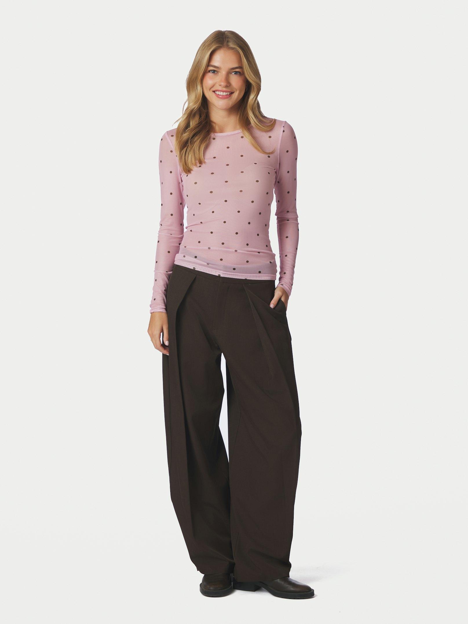 Ella Space Dot Blouse Light pink - 5