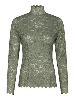 Liza Laceflower Blouse Cold Army