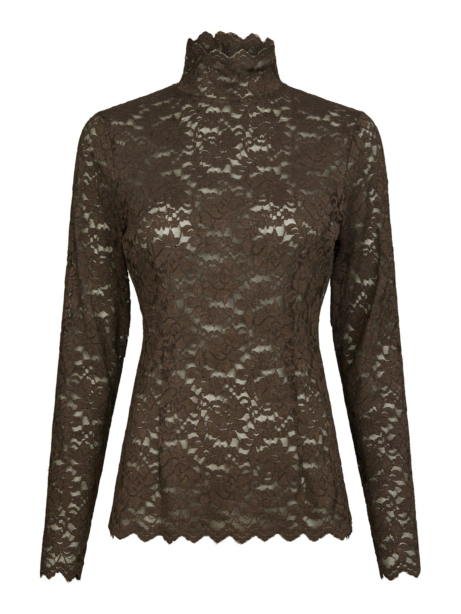Liza Laceflower Blouse Cold Army - 10