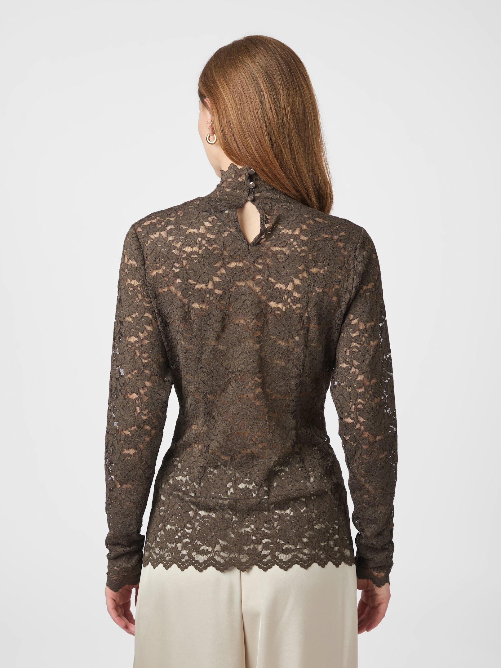 Liza Laceflower Blouse Cold Army - 13
