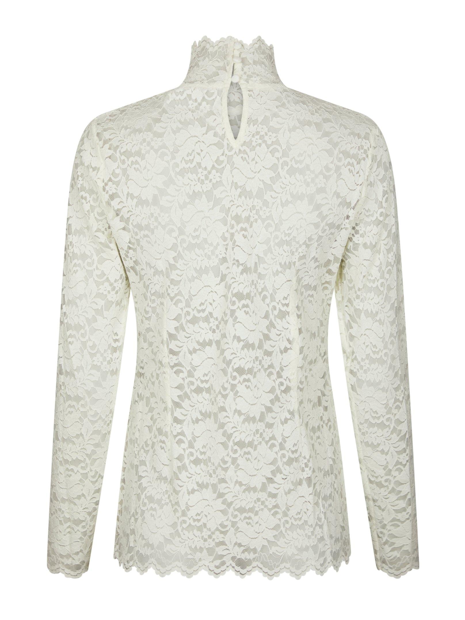 Liza Laceflower Blouse Creme - 2