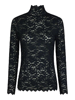 Liza Laceflower Blouse Navy