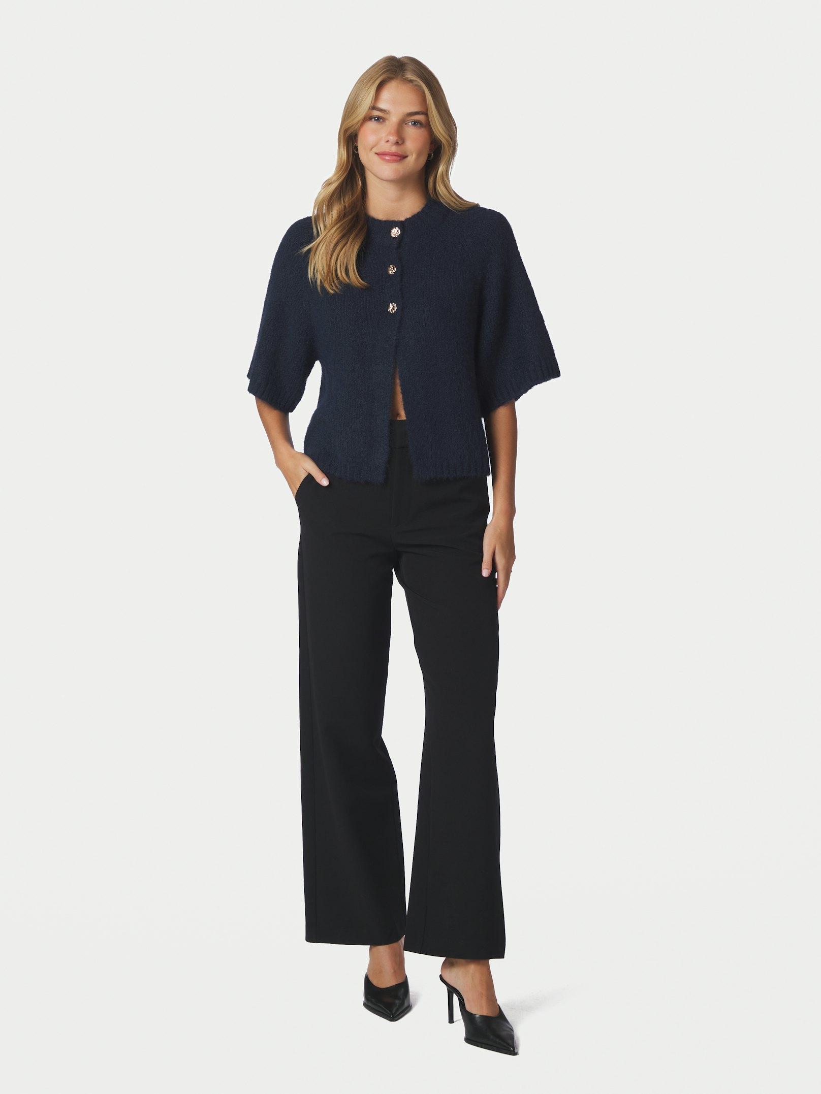 Benuta Fluffy Knit Cardigan Navy - 5