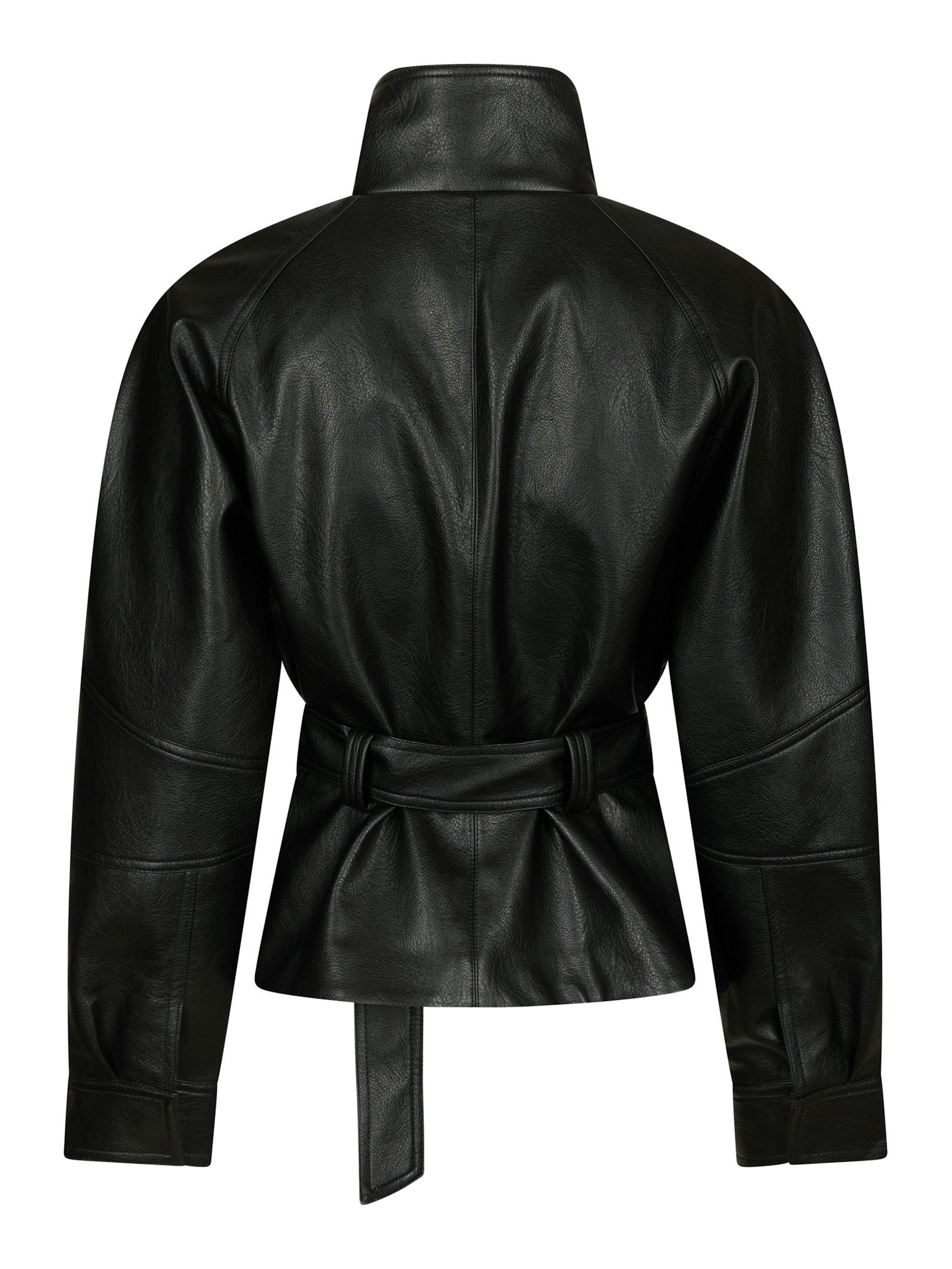 Jaclyn Faux Leather Jacket Black - 2