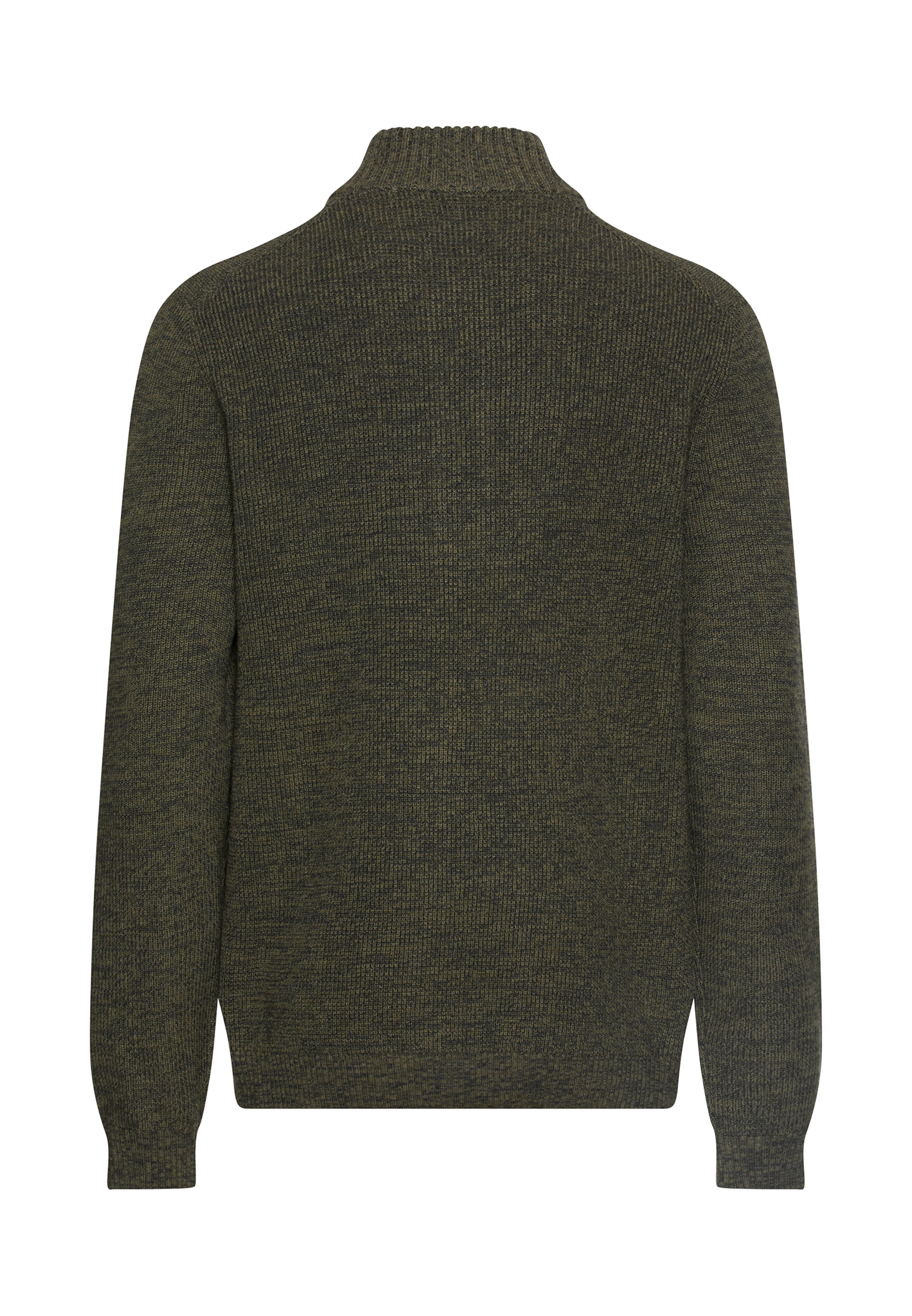 Stickad tröja mörkgrön i melerad look från camel active - 2