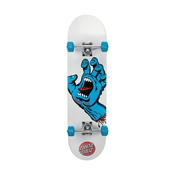 Santa Cruz Screaming Hand White/Blue 8.25" Complete Skateboard