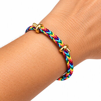 Braided Pride Bracelet, Adjustable