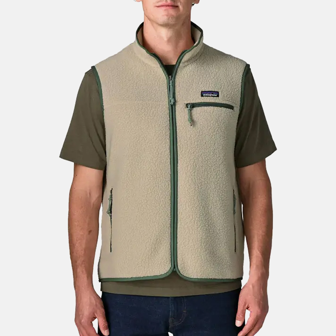 Patagonia - Men's Retro Pile Vest Pelican/Canopy Green