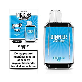 Dinner Lady Nano Cube Engångs Vape 20mg – Bubblegum Ice