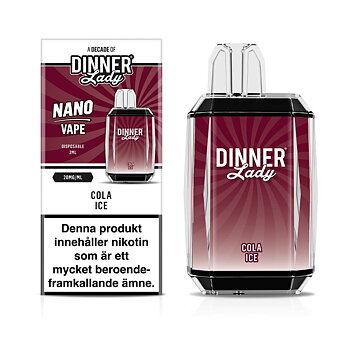 Dinner Lady Nano Cube Engångs Vape 20mg – Cola Ice