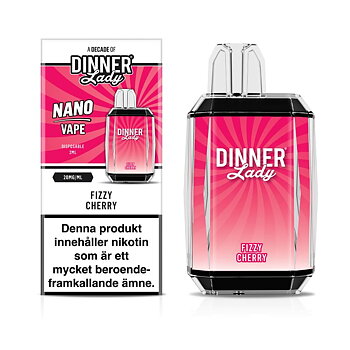 Dinner Lady Nano Cube Engångs Vape 20mg – Fizzy Cherry