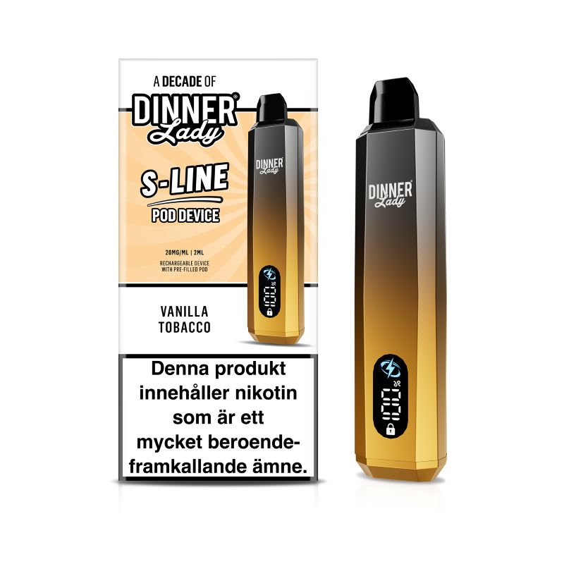 Dinner Lady S-Line Startkit 20mg – Vanilla Tobacco