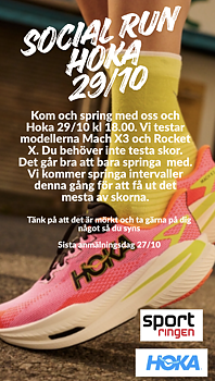 29/10 Social Run med HOKA