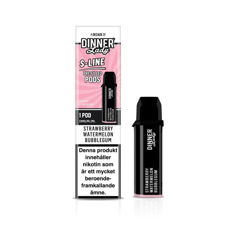 Dinner Lady S-Line Pod 20mg – Strawberry Watermelon Bubblegum