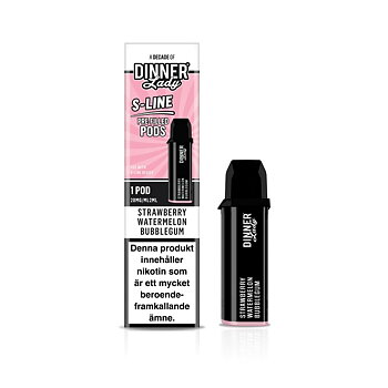 Dinner Lady S-Line Pod 20mg – Strawberry Watermelon Bubblegum