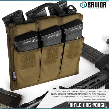 Savior Equipment Rifle Magazine Pouch for 6 Magazines - FDE 2