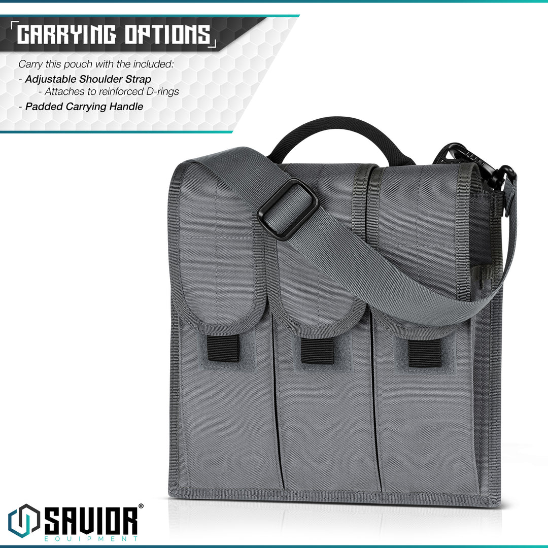 Savior Equipment Rifle Magazine Pouch for 6 Magazines - SW Gray 6