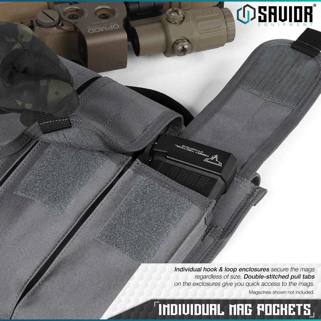 Savior Equipment Rifle Magazine Pouch for 6 Magazines - SW Gray 4