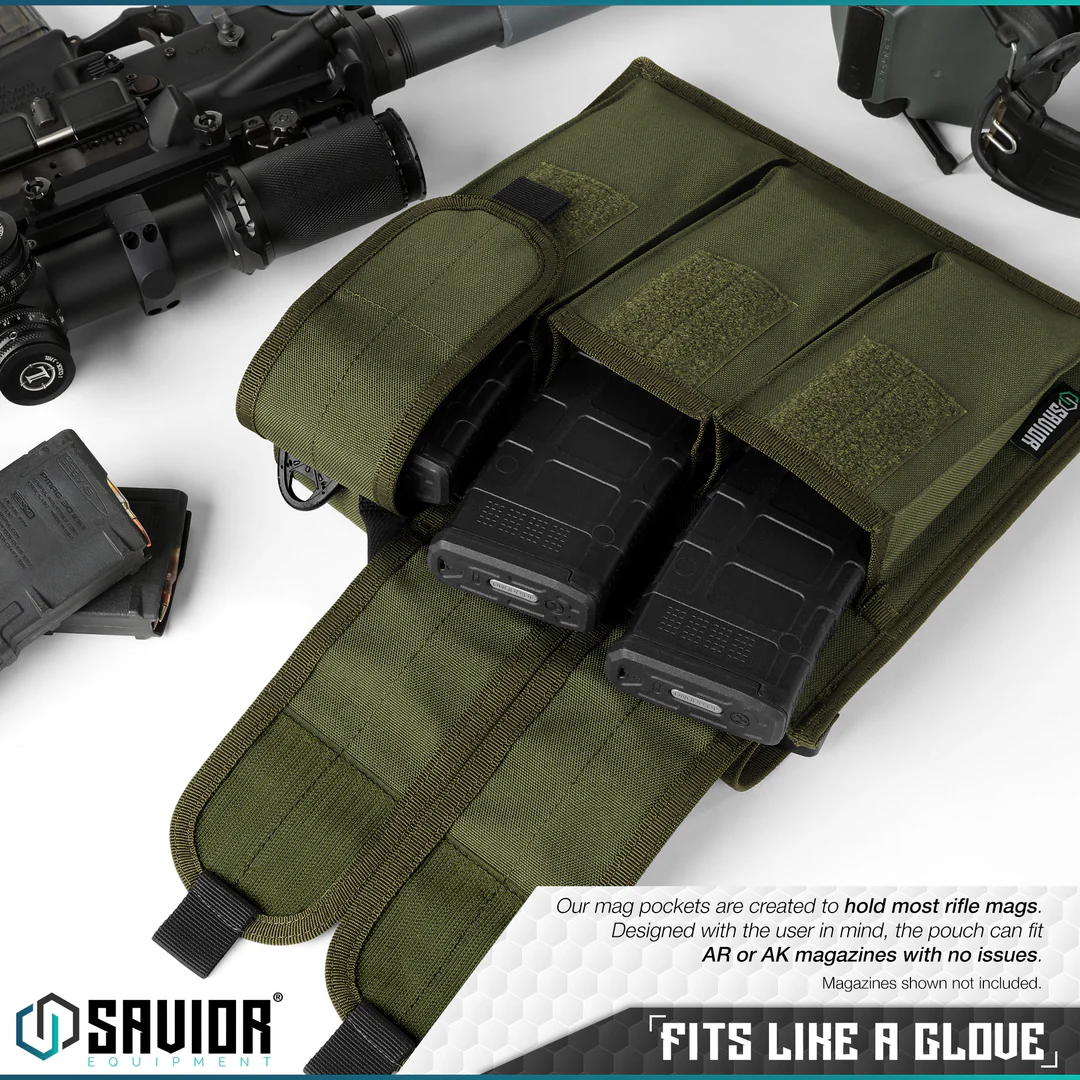 Savior Equipment Rifle Magazine Pouch for 6 Magazines - OD Green 3