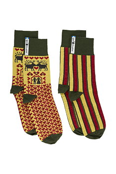 FÄSTFOLK EVELINA & EWALD, 2-pack merinowollsocken