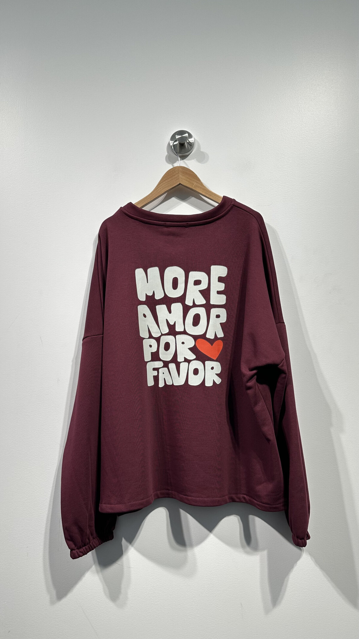 Sweater "More amor por favor" burgundy - 3