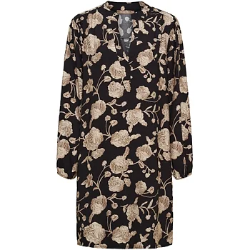 Gilda dress - black with flowers