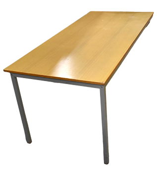 Träfärgat skrivbord