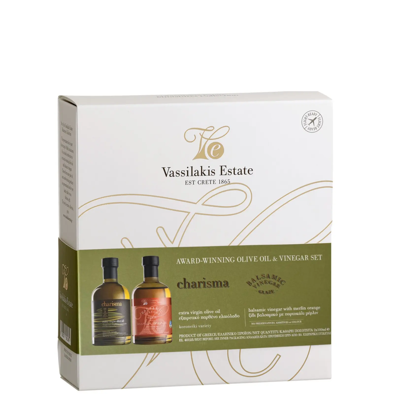 Presentbox Charisma olivolja & balsamico med apelsin 200 ml – Vassilakis Estate