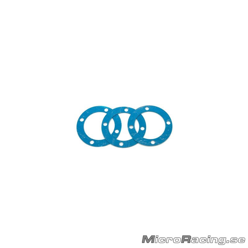 SWORKZ - Center Big Bore Plastic Diff Case Gasket Asbestos Free, Blue, 0.4mm, 3 pcsS35-5/5E
