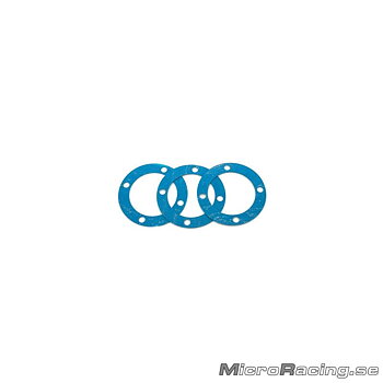 SWORKZ - Center Big Bore Plastic Diff Case Gasket Asbestos Free, Blue, 0.4mm, 3 pcsS35-5/5E