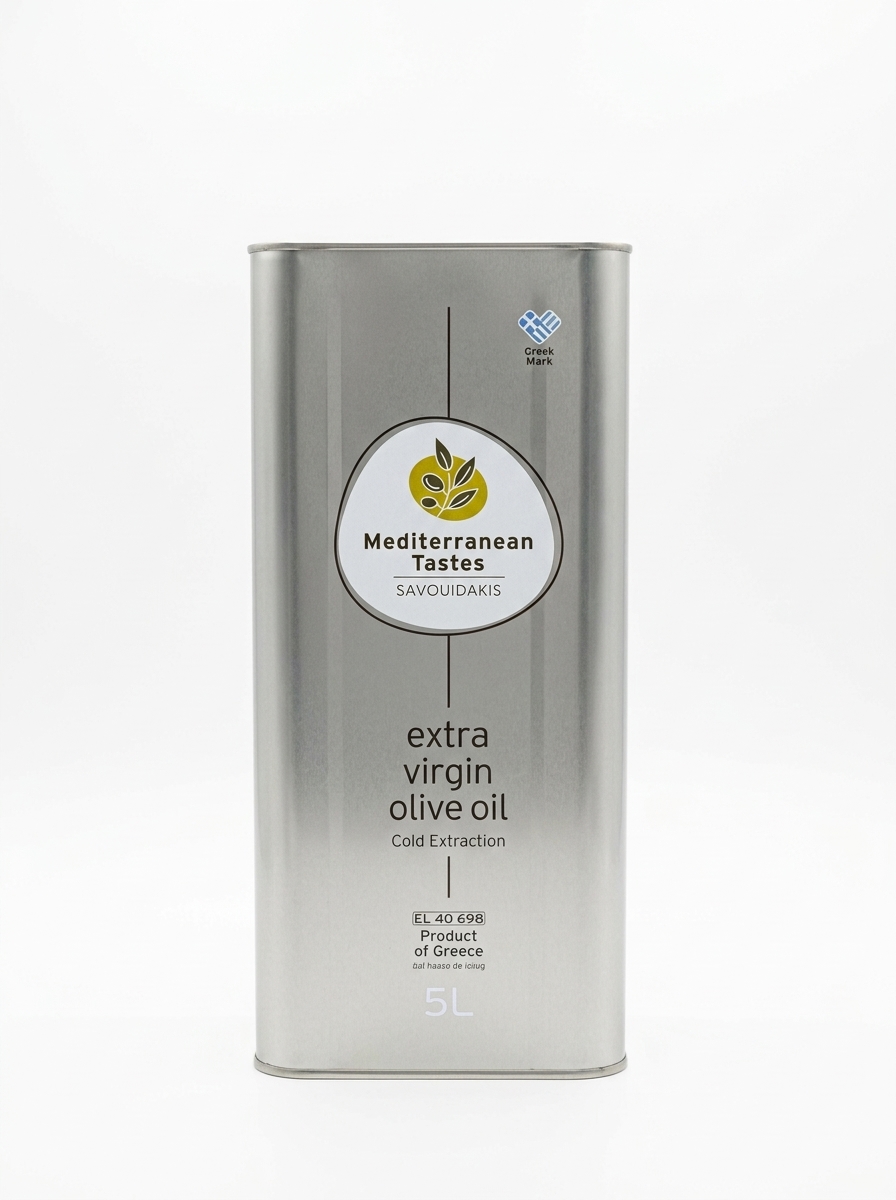 Savouidakis Mediterranean Tastes – Extra Virgin Olive Oil, Cold-Pressed, 5 L
